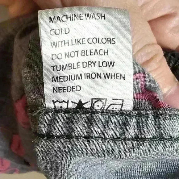 Free Planet Mens Short Sleeve Button Down Flamingos & Palm Trees Sz M - Picture 4 of 6